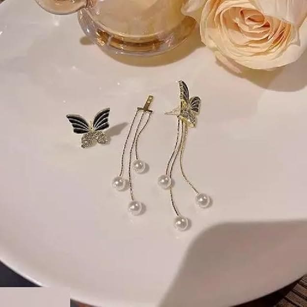 Korean Long Butterfly Earrings
