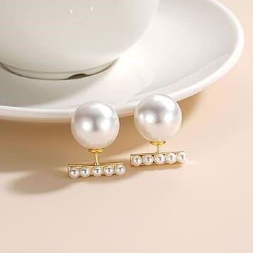 Korean Big Pearl Stud Earrings