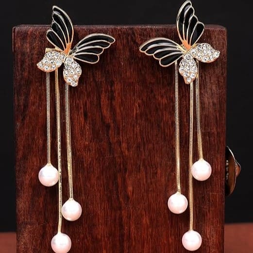 Korean Long Butterfly Earrings