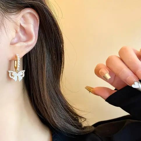 Korean Beauty Bow Drop Earrings