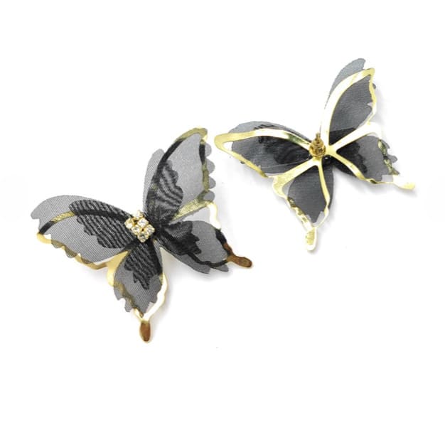 Korean Black Butterfly Earrings
