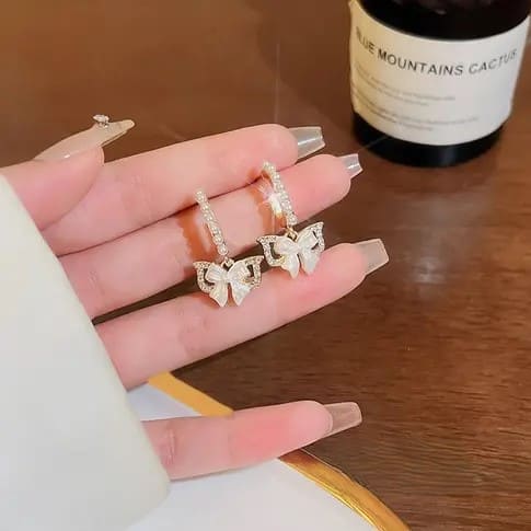 Korean Beauty Bow Drop Earrings
