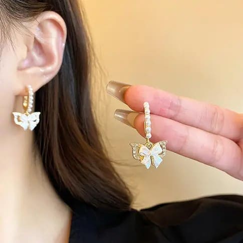 Korean Beauty Bow Drop Earrings