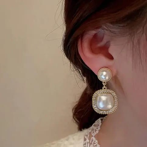 Korean Square Luxury Drop Earrings
