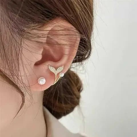 Korean Fish Tail Stud Earrings
