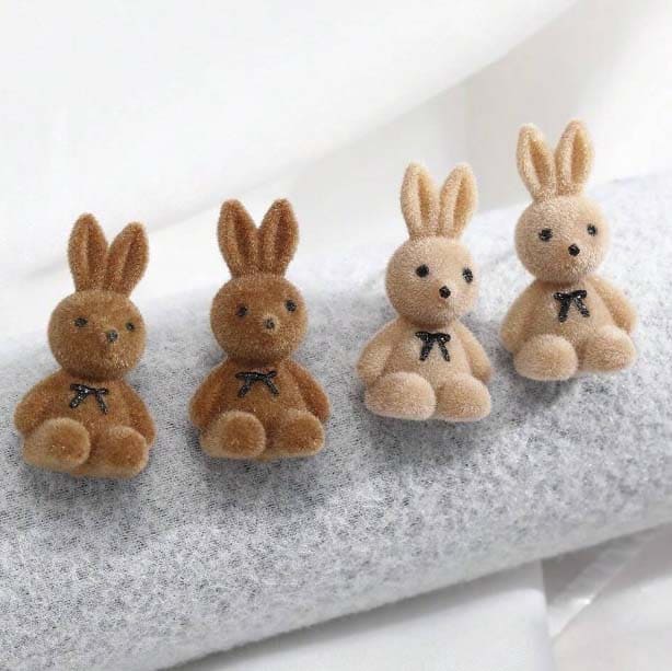 Korean Teddy Bunny Earrings