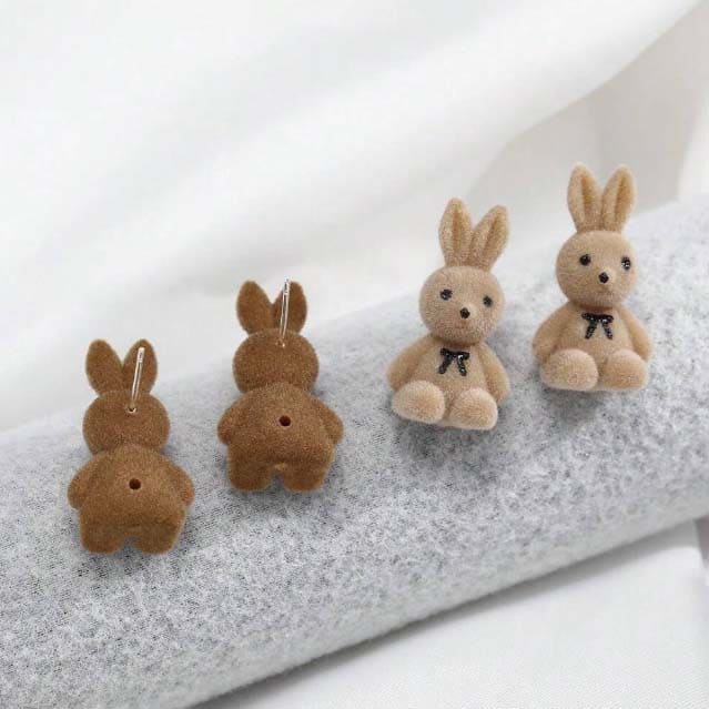 Korean Teddy Bunny Earrings