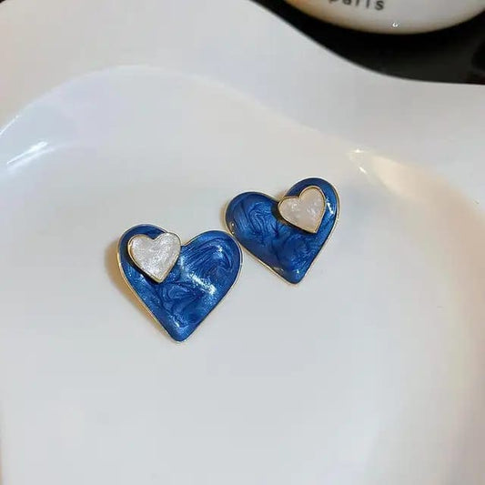 Korean Heart Stud Earring