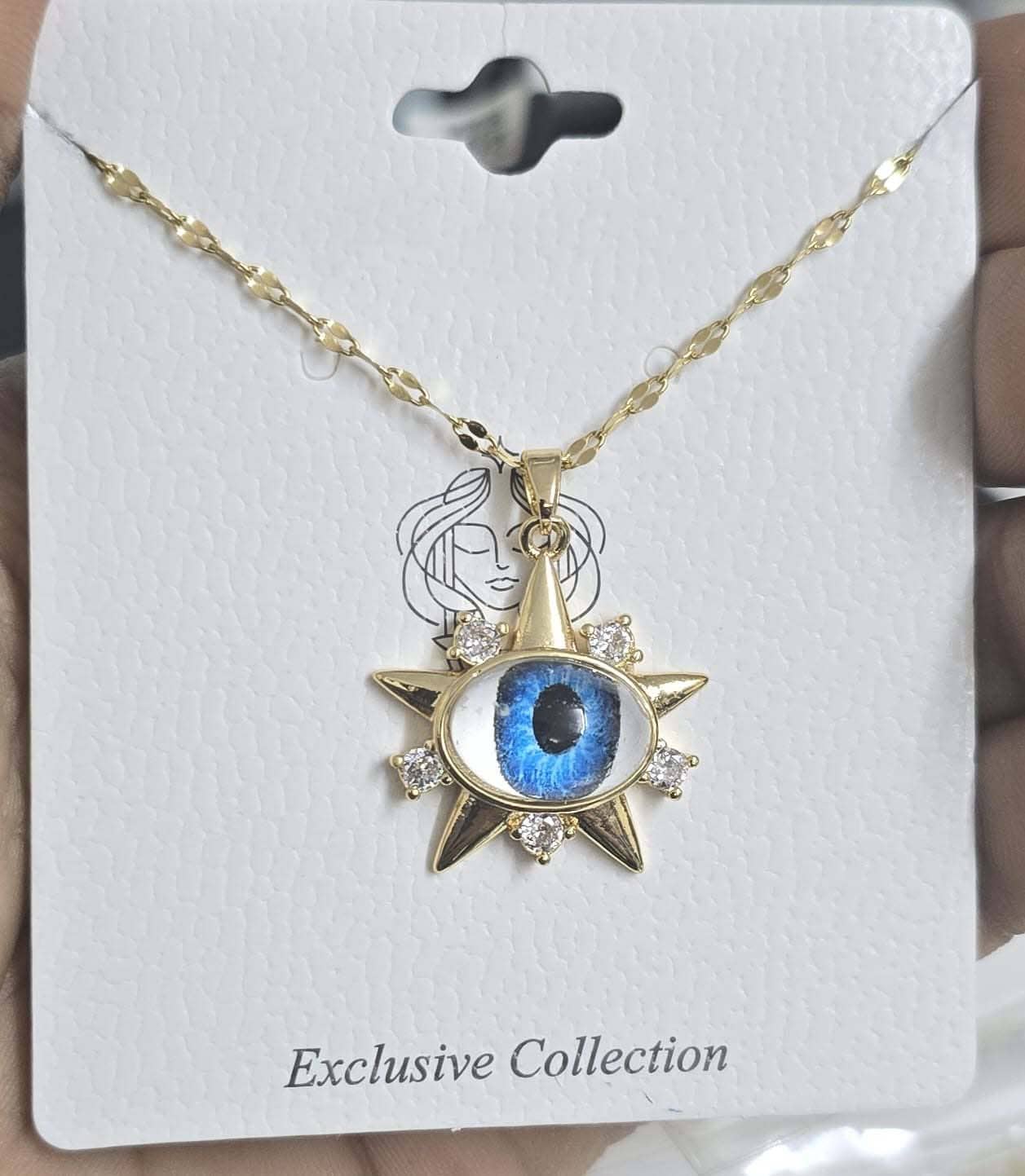 Anti Tarnish Evil Eye Necklace