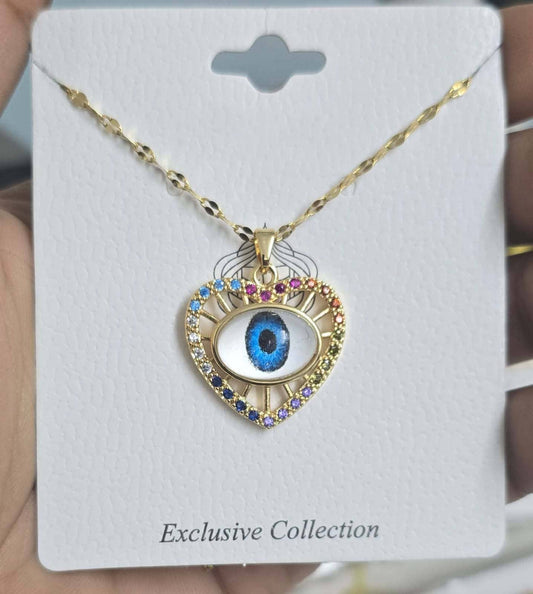 Anti Tarnish Evil Eye Necklace