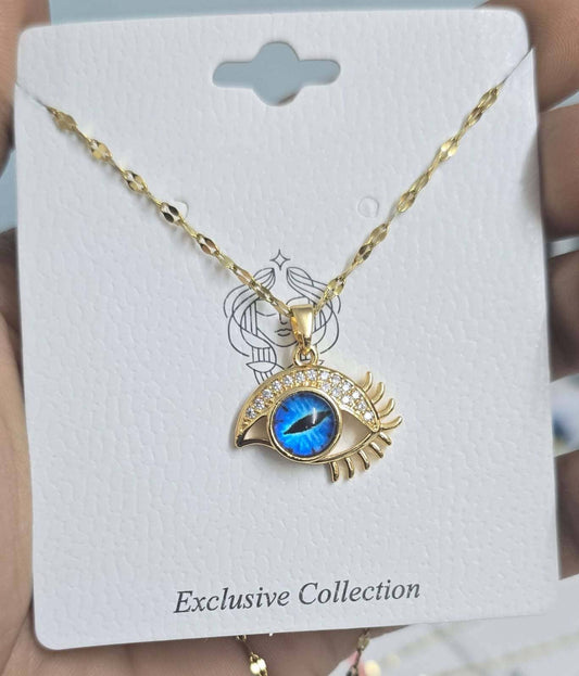 Anti Tarnish Evil Eye Necklace