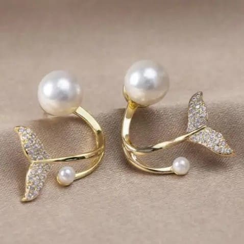 Korean Fish Tail Stud Earrings